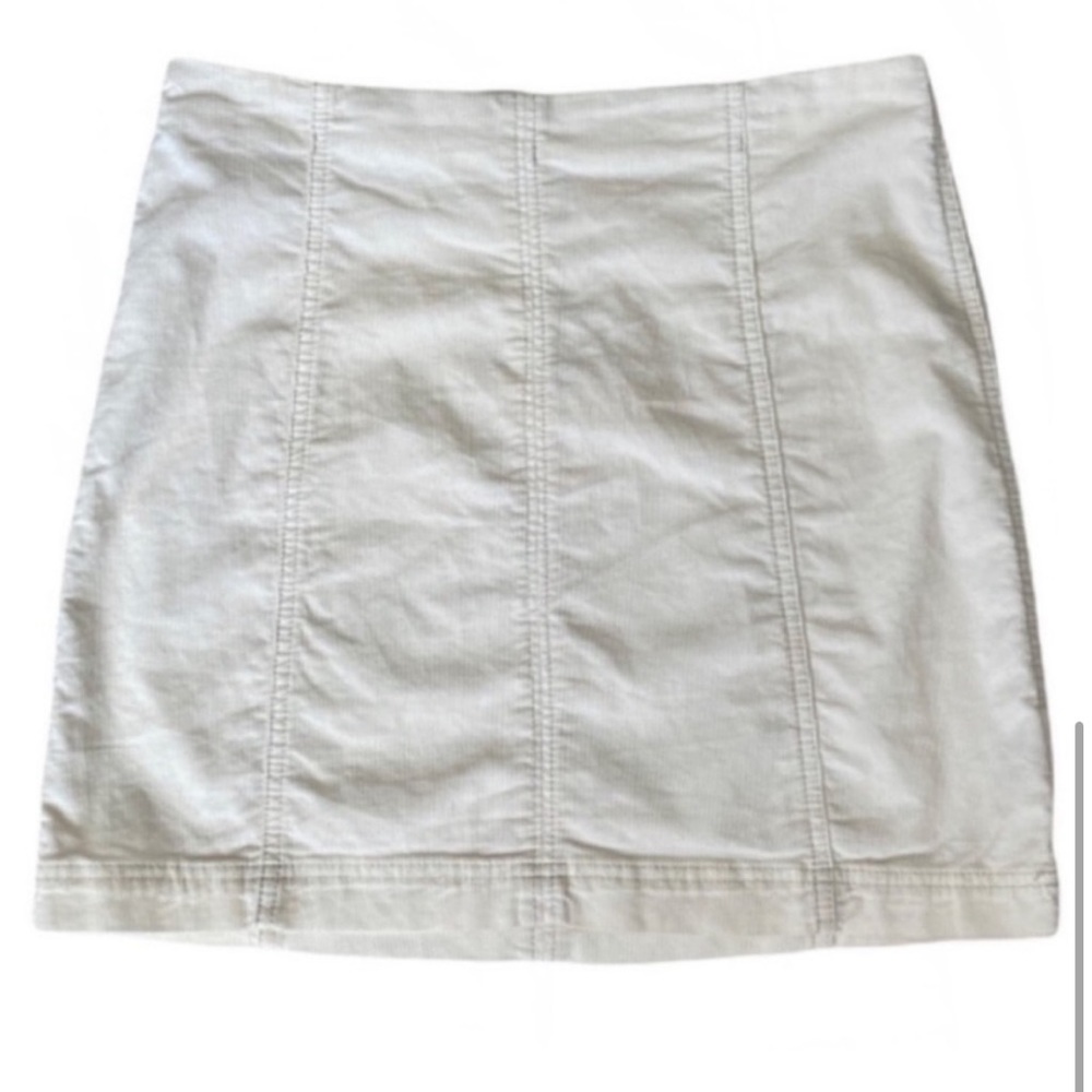 Free People Beige Mini Corduroy Skirt